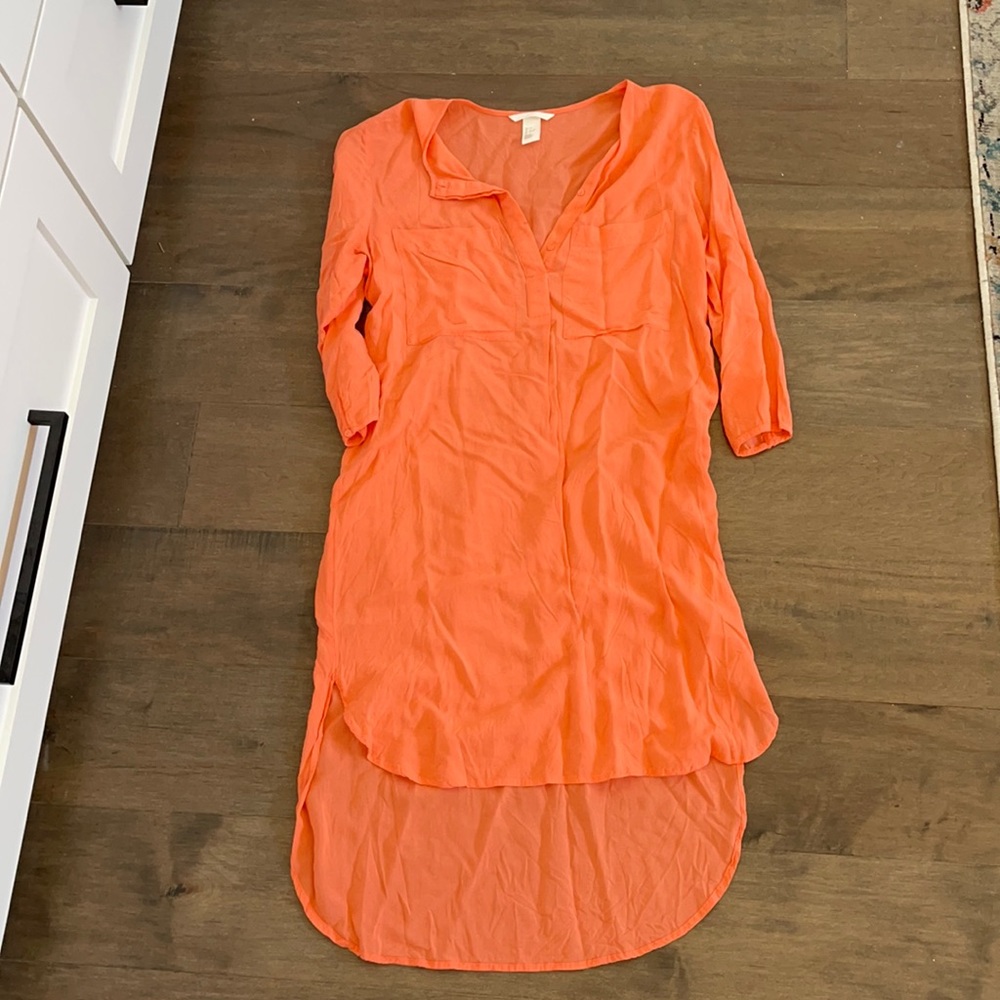 Peach lightweight tunic dress